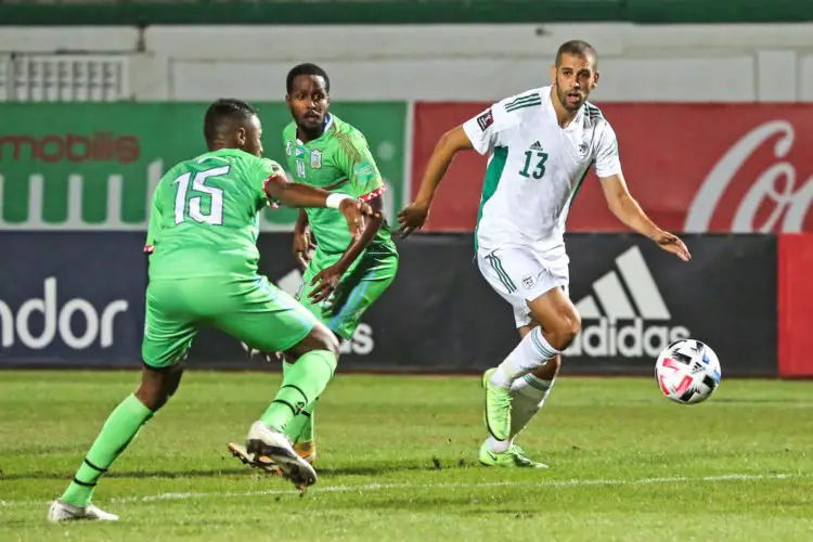 Islam Slimani face à Djibouti. PA Images / Icon Sport