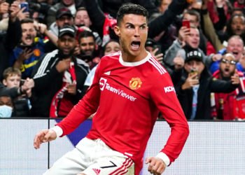 Manchester United's Cristiano Ronaldo celebrates scoring their side's third goal of the game during the UEFA Champions League, Group F match at Old Trafford, Manchester. Picture date: Wednesday October 20, 2021. 
By Icon Sport - Cristiano RONALDO - Old Trafford - Manchester (Angleterre)