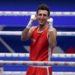 Sofiane Oumiha vainqueur de son quart de finale aux championnats du monde de boxe amateur. Aleksandar Djorovic / Icon Sport