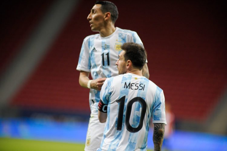 Lionel Messi et Angel Di Maria (Photo by PPG / Icon Sport)
