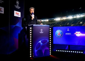 Jean Baptiste BOURSIER of RMC Sport during the UEFA Champions League match between Paris Saint Germain and RB Leipzig at Parc des Princes on October 19, 2021 in Paris, France. (Photo by Hugo Pfeiffer/Icon Sport) - Jean Baptiste BOURSIER - Parc des Princes - Paris (France)