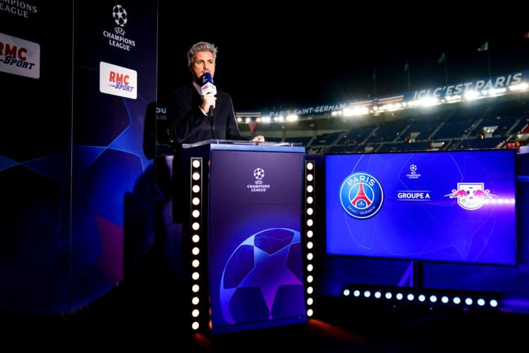 Jean Baptiste BOURSIER of RMC Sport during the UEFA Champions League match between Paris Saint Germain and RB Leipzig at Parc des Princes on October 19, 2021 in Paris, France. (Photo by Hugo Pfeiffer/Icon Sport) - Jean Baptiste BOURSIER - Parc des Princes - Paris (France)