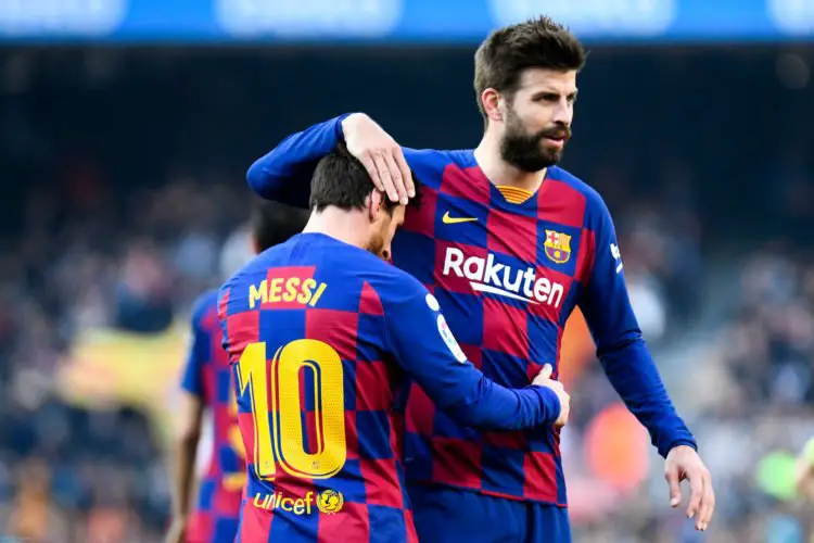 Lionel Messi et Gerard Piqué (Photo by Pressinphoto/Icon Sport)