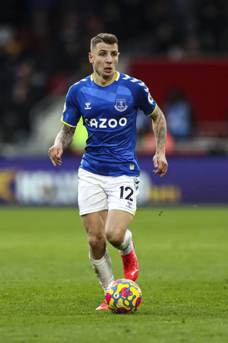 Lucas Digne à Everton - Photo by Icon sport -