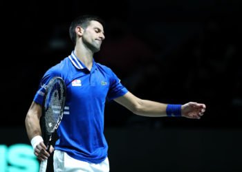 Novak Djokovic à Madrid en Coupe Davis. Pixsell / Icon Sport