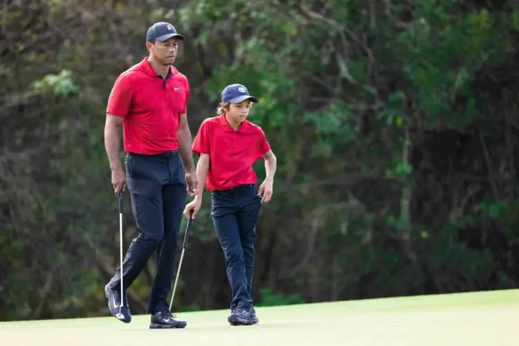 Tiger Woods et son fils Charlie Woods