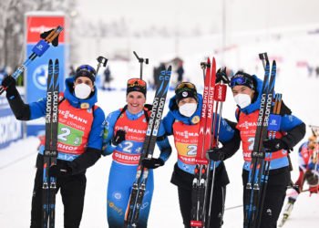 L'équipe de France mixte de biathlon. PictureAlliance / Icon Sport