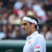 Roger Federer lors du tournoi de Wimbledon en juillet 2021