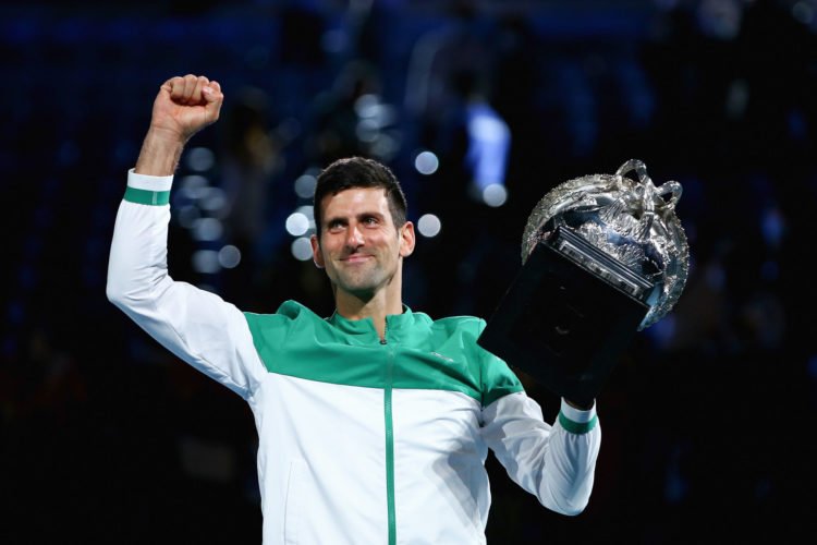 Novak Djokovic, vainqueur de l'Open d'Australie 2021
