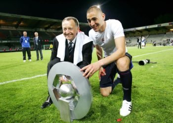 Jean Michel AULAS et Karim Benzema. Photo Icon Sport