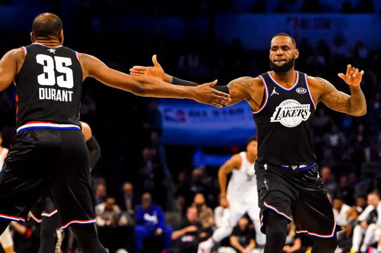LeBron James et Kévin Durant au All Star Game 2019. SipaUsa / Icon Sport