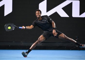 Gael Monfils (FRA) during his second round at the 2022 Australian Open at Melbourne Park in Melbourne, AUSTRALIA, on January 19, 2022. Photo by Corinne Dubreuil/ABACAPRESS.COM - Photo by Icon sport