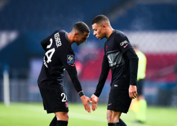 24 Thilo KEHRER (psg) - 07 Kylian MBAPPE (psg) during the Ligue 1 Uber Eats game between Paris Saint-Germain and Brest at Parc des Princes on January 15, 2022 in Paris, France. (Photo by Philippe Lecoeur/ FEP/Icon Sport) - Photo by Icon sport