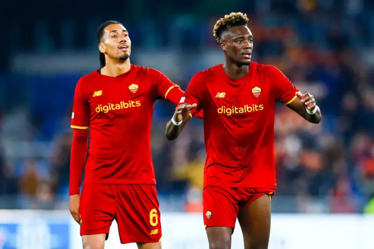 17.03.2022: Tammy Abraham (AS Roma) et Chris Smalling (AS Roma)  (Photo by Matteo Ciambelli/DeFodi Images) - Photo by Icon sport