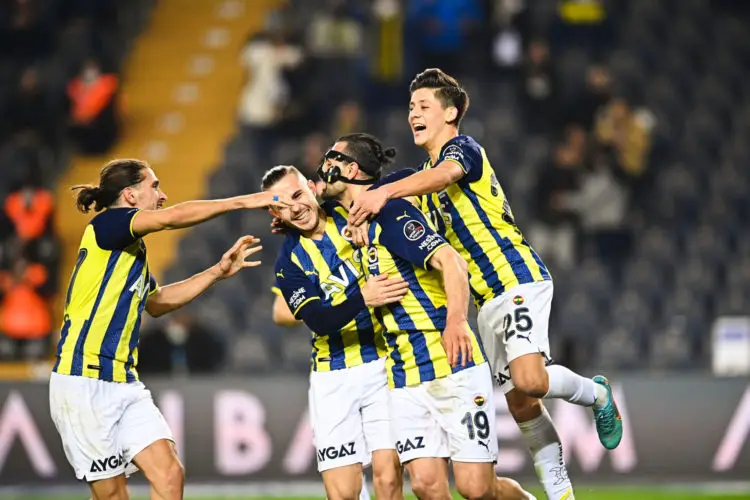 célébration joueurs de Fenerbahçe 2022. ( Photo : Seskim / Icon Sport