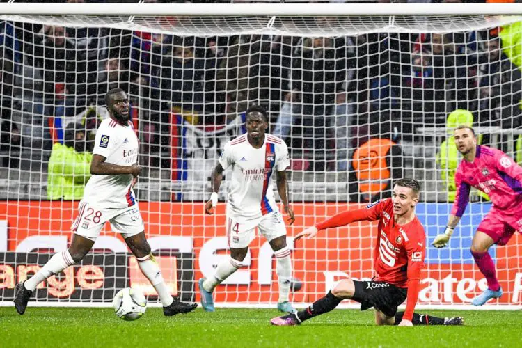 28 Tanguy NDOMBELE (ol) - 14 Benjamin BOURIGEAUD (srfc) , 2022 à Lyon, France. (Photo by Christophe Saidi/FEP/Icon Sport) - Photo by Icon sport
