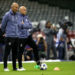 Real Madrid manager Zinedine Zidane and assistant David Bettoni