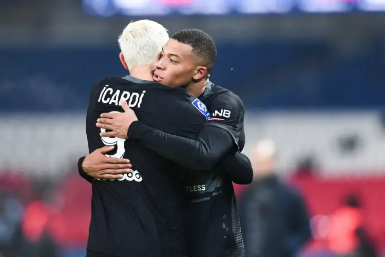 Kylian MBAPPE et Mauro ICARDI (Photo by Philippe Lecoeur/ FEP/Icon Sport) - Photo by Icon sport