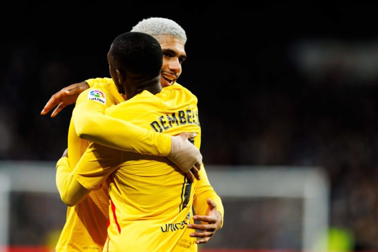 Ousmane Dembélé et Ronaldo Araujo (Photo by Manuel Reino Berengui/DeFodi Images) - Photo by Icon sport