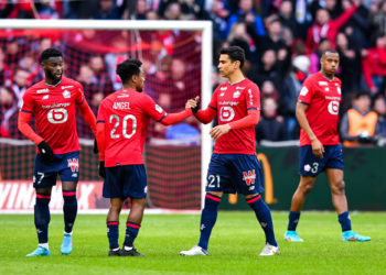 Joueurs Lillois 2 avril 2022 in Lille, France. (Photo by Baptiste Fernandez/Icon Sport)