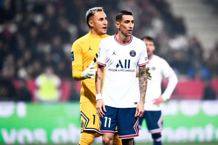 Angel Di MARIA et Keylor NAVAS (Photo by Philippe Lecoeur/FEP/Icon Sport) - Photo by Icon sport