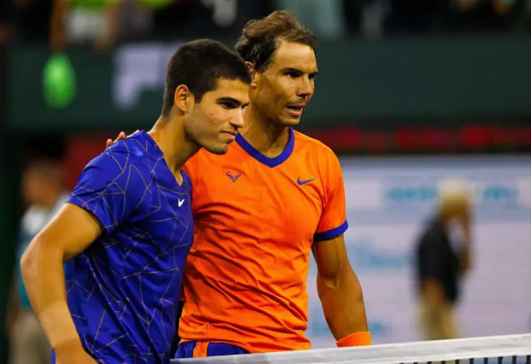 Rafael Nadal et Carlos Alcaraz (Photo by Cal Sport Media/Sipa USA) - Photo by Icon sport