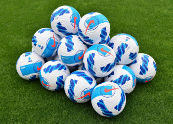 Official balls Serie A 2021/2022 during the italian soccer Serie A match Empoli FC vs SSC Napoli on April 24, 2022 at the Carlo Castellani stadium in Empoli, Italy (Photo by Lisa Guglielmi/LiveMedia/Sipa USA) - Photo by Icon sport