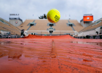 Illustration of Roland Garros 2022 Game Ball during the Qualifying Day 5 of Roland Garros on May 20, 2022 in Paris, France. (Photo by Hugo Pfeiffer/Icon Sport)