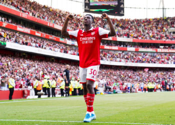 Arsenal Eddie Nketiah à l'Emirates Stadium, Londres 22 mai 2022. - Photo by Icon sport