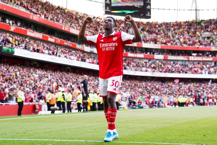 Arsenal Eddie Nketiah à l'Emirates Stadium, Londres 22 mai 2022. - Photo by Icon sport