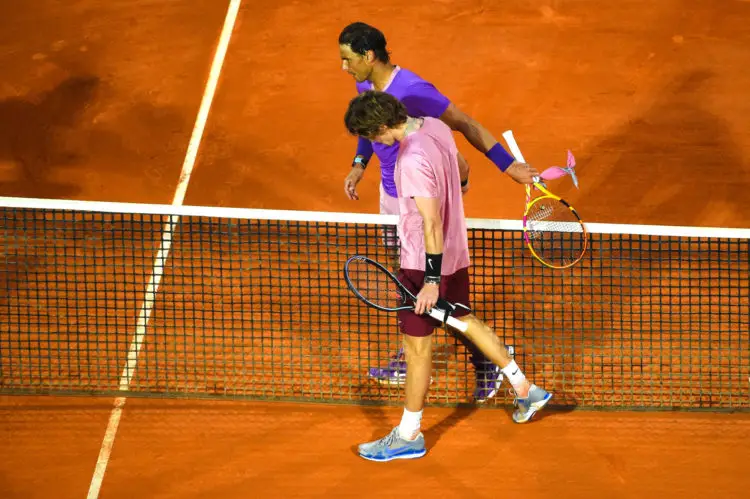 Andrey Rublev (RUS) et Rafael Nadal (ESP) 
Photo by Icon Sport