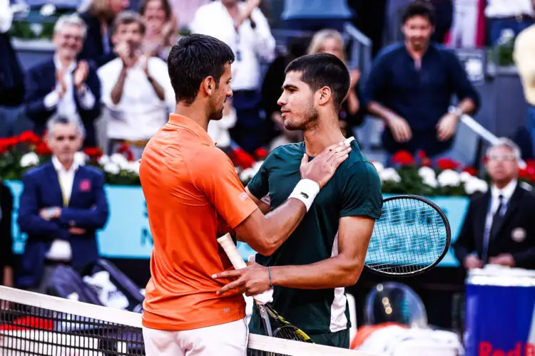 Novak Djokovic, Carlos Alcaraz -
Photo by Icon Sport
