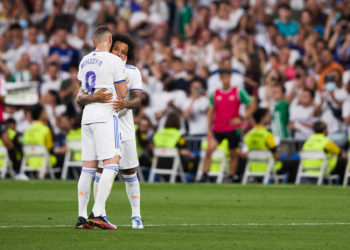 Karim Benzema (Real Madrid CF) et Marcelo Vieira (Real Madrid CF) - Photo by Icon sport