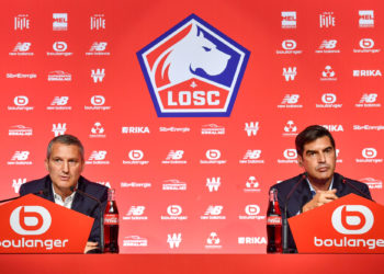 Olivier LETANG Président du LOSC et Paulo FONSECA le nouveau coach du LOSC au Domaine de Luchin le  30 juin 2022 à Lille, France. (Photo by Franco Arland/Icon Sport)