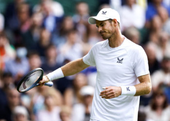 Great Britain's Andy Murray appears dejected during his second round match against USA's John Isner on centre court during day three of the 2022 Wimbledon Championships at the All England Lawn Tennis and Croquet Club, Wimbledon. Picture date: Wednesday June 29, 2022. - Photo by Icon sport