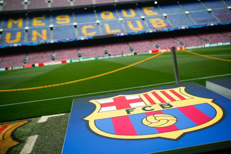 FC Barcelona logo au Camp Nou 2018 in 
Photo : ActionPlus / Icon Sport