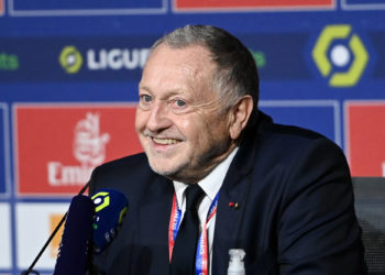 Jean-Michel AULAS (President Lyon OL) au Groupama Stadium le 21 Novembre 2021 à Lyon, France. (Photo by Alexandre Dimou/FEP/Icon Sport)