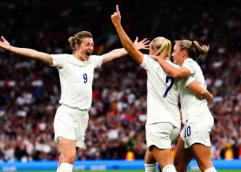 Équipe féminine Angleterre face à l'Autriche le 6 juillet 2022. - Photo by Icon sport