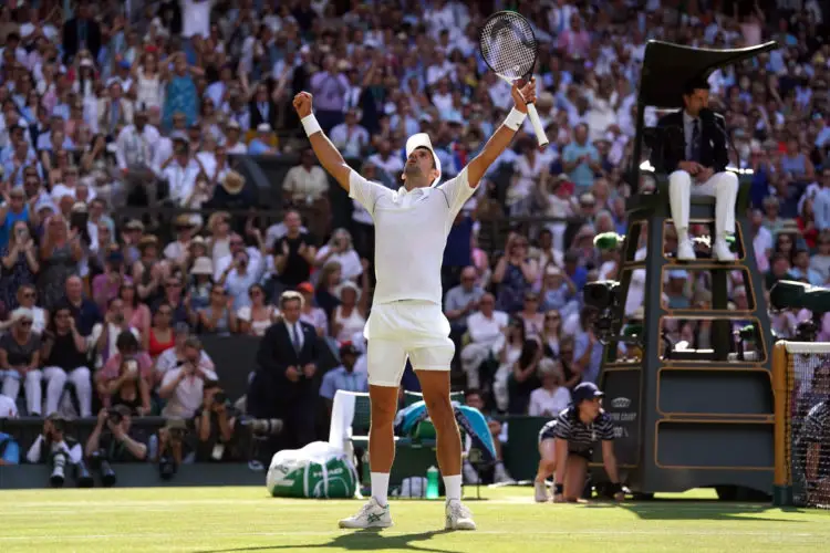 Novak Djokovic à, Wimbledon le 10 juillet 2022. - Photo by Icon sport