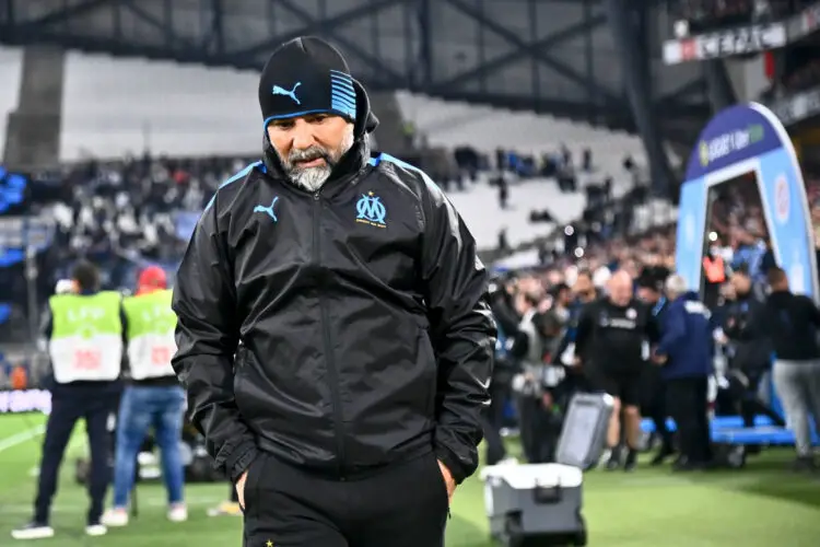 Jorge SAMPAOLI (Entraineur Marseille OM) during the Ligue 1 Uber Eats match between Marseille and Montpellier at Orange Velodrome on April 10, 2022 in Marseille, France. (Photo by Alexandre Dimou/FEP/Icon Sport) - Photo by Icon sport