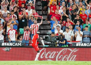 Sadiq célèbre son but face au FC Séville 
en Liga, août 2022. - Photo by Icon sport