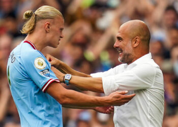 Manchester City / Erling Haaland et Pep Guardiola - Photo by Icon sport