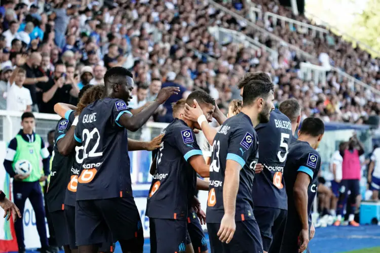 22 Pape GUEYE (om) during the Ligue 1 Uber Eats match between Auxerre and Marseille at Stade Abbe Deschamps on September 3, 2022 in Auxerre, France. (Photo by Dave Winter/FEP/Icon Sport) - Photo by Icon sport