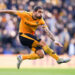Wolverhampton Wanderers' Ruben Neves shoots during the Premier League match at Molineux Stadium, Wolverhampton. Picture date: Saturday October 15, 2022. - Photo by Icon sport