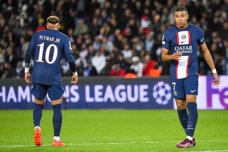 Neymar Jr et Kylian Mbappe - Paris Saint-Germain (Photo by Christian Liewig/ABACAPRESS.COM/Icon sport)