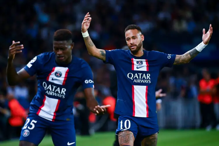 Nuno MENDES and NEYMAR JR (Photo by Anthony Dibon/Icon Sport)