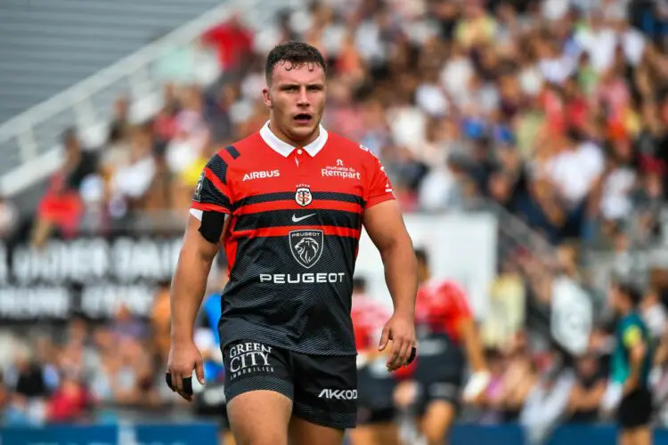 Marco Trauth of Stade Toulousain during the Top 14 match between CA Brive and Stade Toulousain at Stade Amédée Domenech on October 15, 2022 in Brive, France. (Photo by Loic Cousin/Icon Sport)