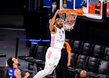 Alex Tyus of Real Madrid during the Turkish Airlines Euroleague quarter final 5th match between Anadolu Efes and Real Madrid at Sinan Erdem Dome in Istanbul , Turkey on May 04 , 2021. 


Photo by Icon Sport