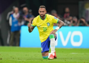 Neymar le 24 novembre 2022 avec le Brésil . - Photo by Icon sport
