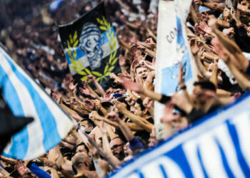 Fans Marseille (Photo by Johnny Fidelin/Icon Sport)